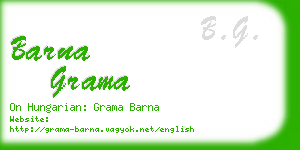 barna grama business card